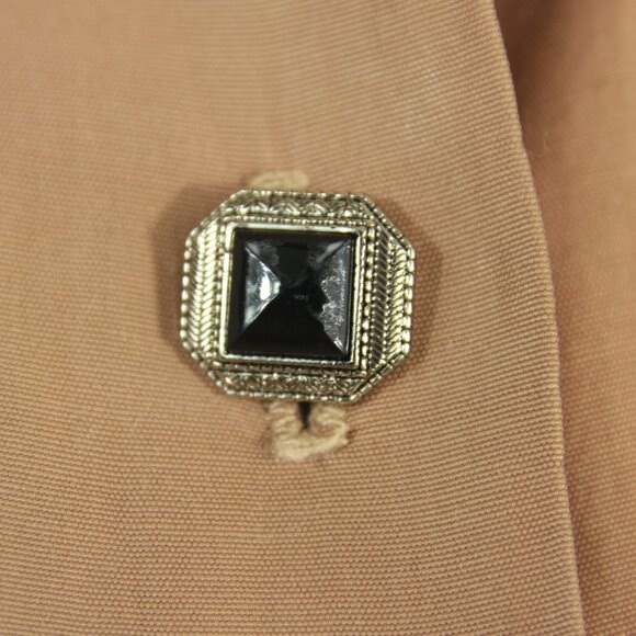 Vintage Fascination Western Cowboy Boot Satin Blouse Button Down M Tan 1980s - Picture 4 of 7